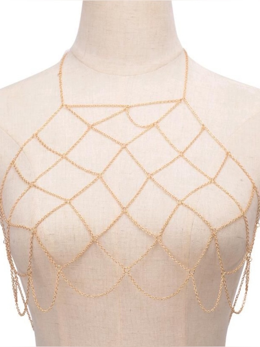 bp Gold-Tone Net Chain Body Harness